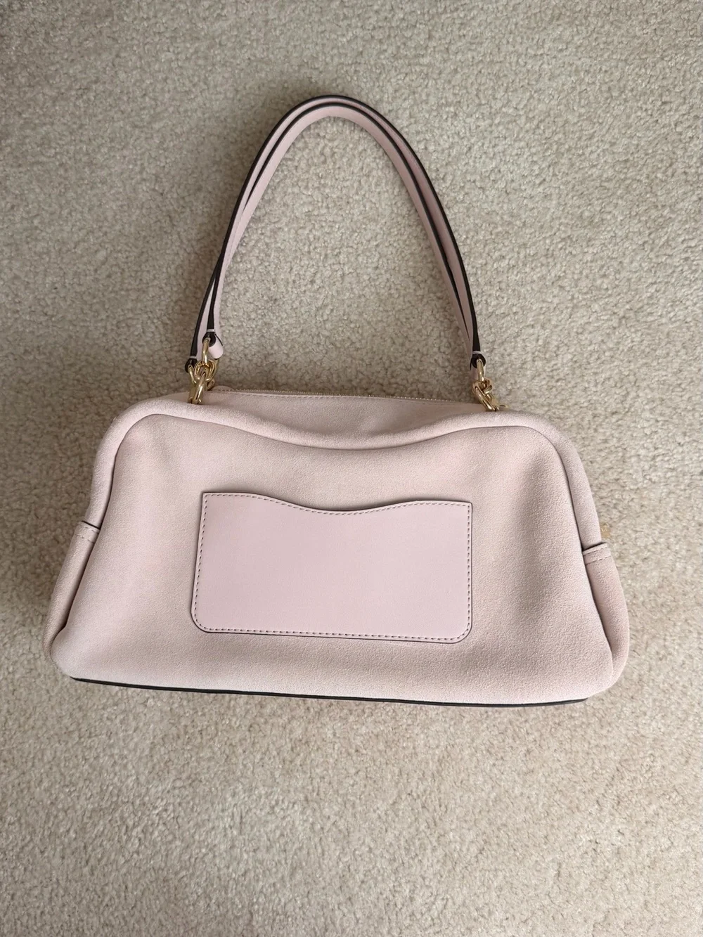 Michael Kors Cecily Medium Blush Pink Suede Shoulder Bag with Gold Hardware